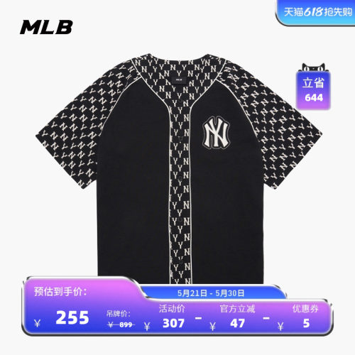 MLB官方男女老花棒球服时尚休闲