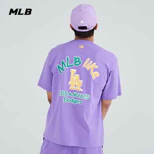 LIKE系列情侣T恤运动休闲短袖 圆领夏季 男女短袖 MLB官方 TSE11