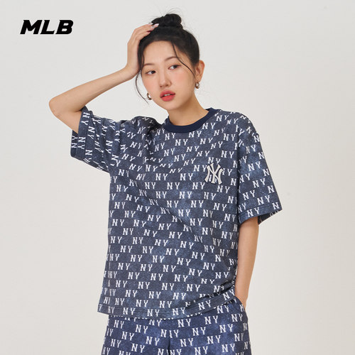MLB官方男女情侣老花短袖