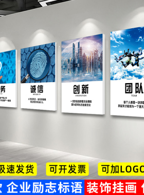 办公室装饰画文化背景墙挂画企业会议室团队励志标语公司字画挂件