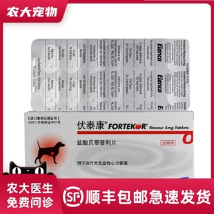 伏泰康盐酸贝那普力利咀嚼片猫狗宠物心脏病F5衰竭勃欣定降压药