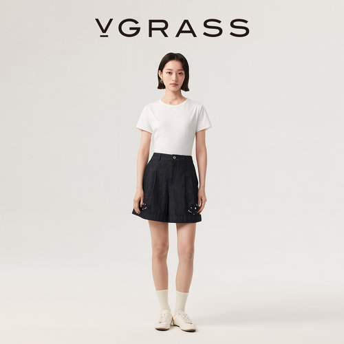 VGRASS显瘦A字廓形短裤