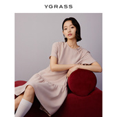 VGRASS维格娜丝夏季 34MM桑蚕丝重乔轻礼服气质女士连衣裙 新款