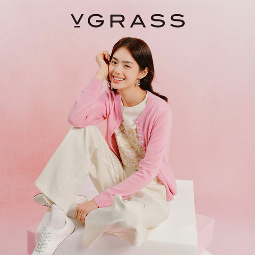 VGRASS绵羊毛混纺开衫
