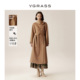 金陵家宴 VGRASS奢柔骆驼绒桑蚕丝大衣春季 新款 长款 外套女