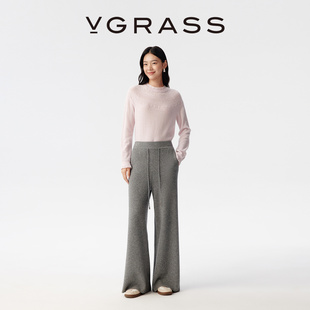 羊毛混纺休闲舒适飞机装 VGRASS25秋冬新款 针织休闲裤 WISH系列