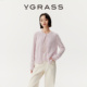 背心两件套 山羊绒拉毛镂空肌理开衫 WISH系列 VGRASS秋冬新款