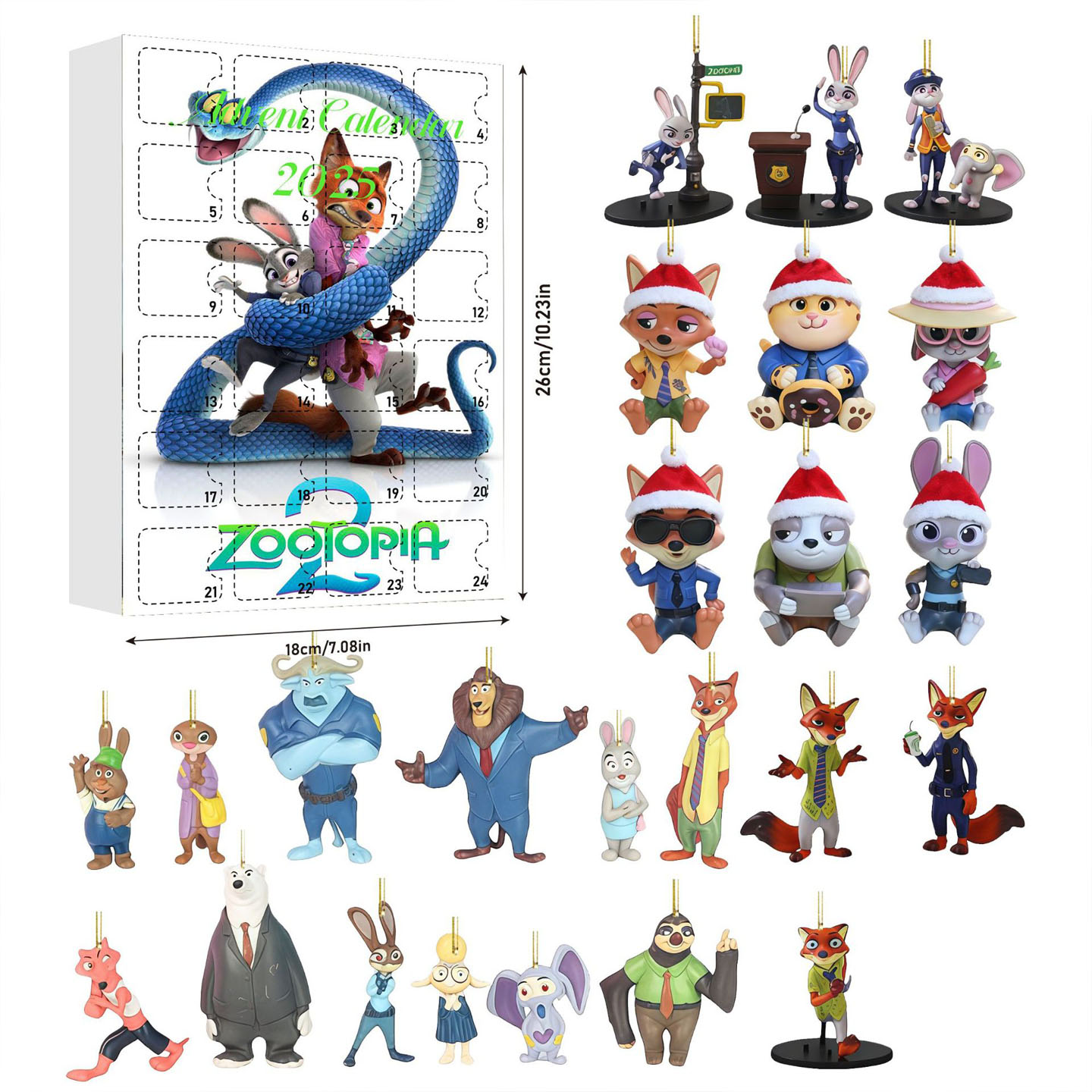 疯狂动物城2动漫周边圣诞盲盒