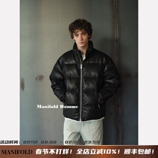 Manifold｜重磅90白鸭绒PU人造革皮羽绒保暖抗风加厚羽绒服外套