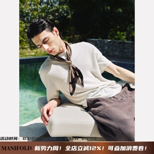 Manifold｜桑蚕丝天丝醋酸混纺无缝一体亲肤松弛感圆领短袖 T恤