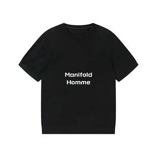 Manifold｜15.5微米Biella Yarn精纺100%黄金羊毛圆领针织短袖