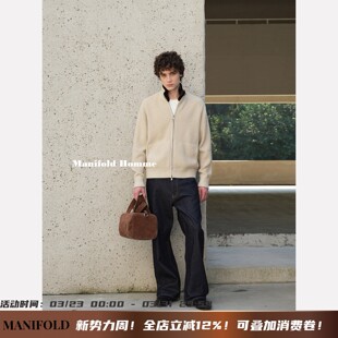 Manifold｜康赛妮90羊毛10羊绒海狸毛内胆可脱卸毛领拉链毛衣皮草