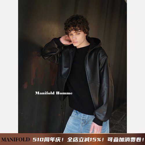 MANIFOLD·全牛皮重工皮衣夹克