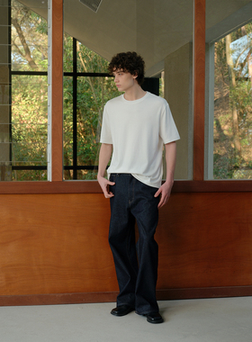 Manifold｜意大利进口BERTO原牛13oz复古简约直筒宽松牛仔裤长裤