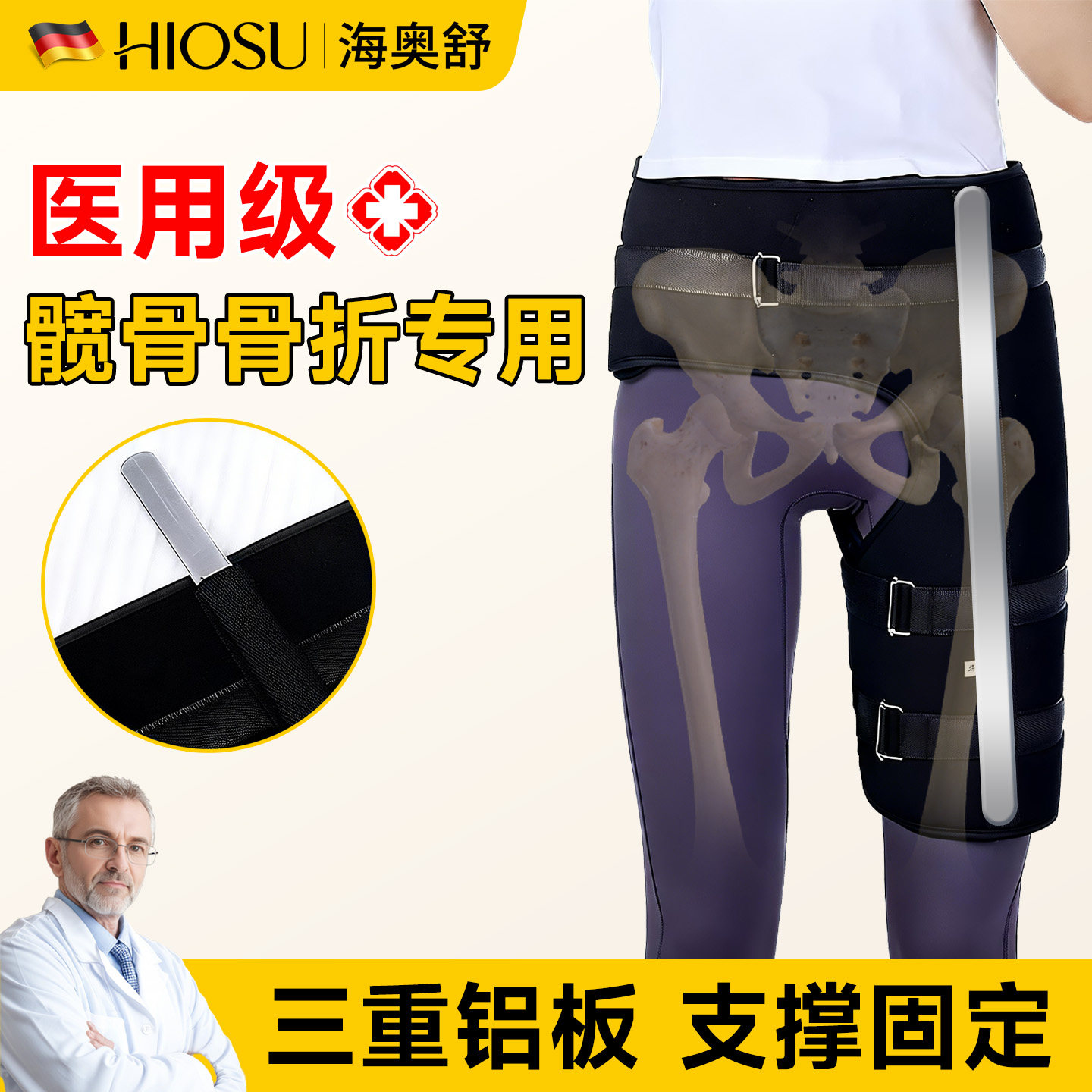 髋骨骨折专用髋关节固定支具医用成人胯骨置换术后盆骨脱臼保护带