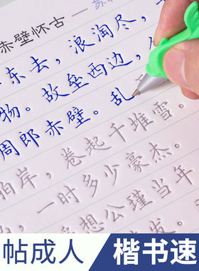 字帖成人练字成年楷书正楷零基础