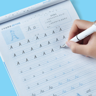 26个英文字母字帖天天练儿童初学者英语字帖意大利斜体练字帖小学生一年级二年级铅笔钢笔描红临摹练字本于佩安手写体斜体写字帖