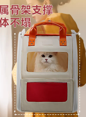 PawsHolic爪迷猫包外出便携宠物背包双肩书包大容量透气四季通用