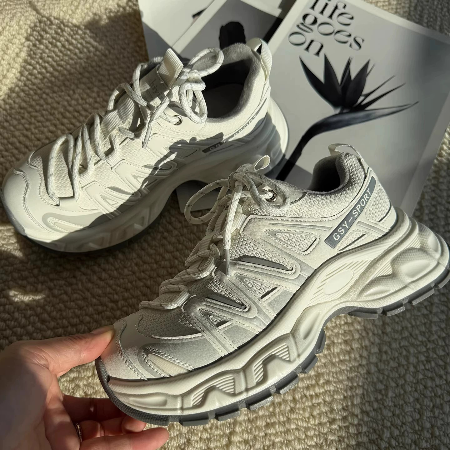 小个子增高加绒老爹鞋女2026春季新款厚底防滑百搭爆款运动休闲鞋,女鞋,老爹鞋,淘宝优惠券,粉丝福利购,淘宝优惠卷