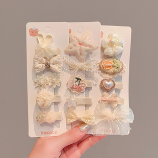 婴儿发夹漂亮宝宝发卡不伤发胎毛小月龄发饰头饰可爱超萌蝴蝶结女