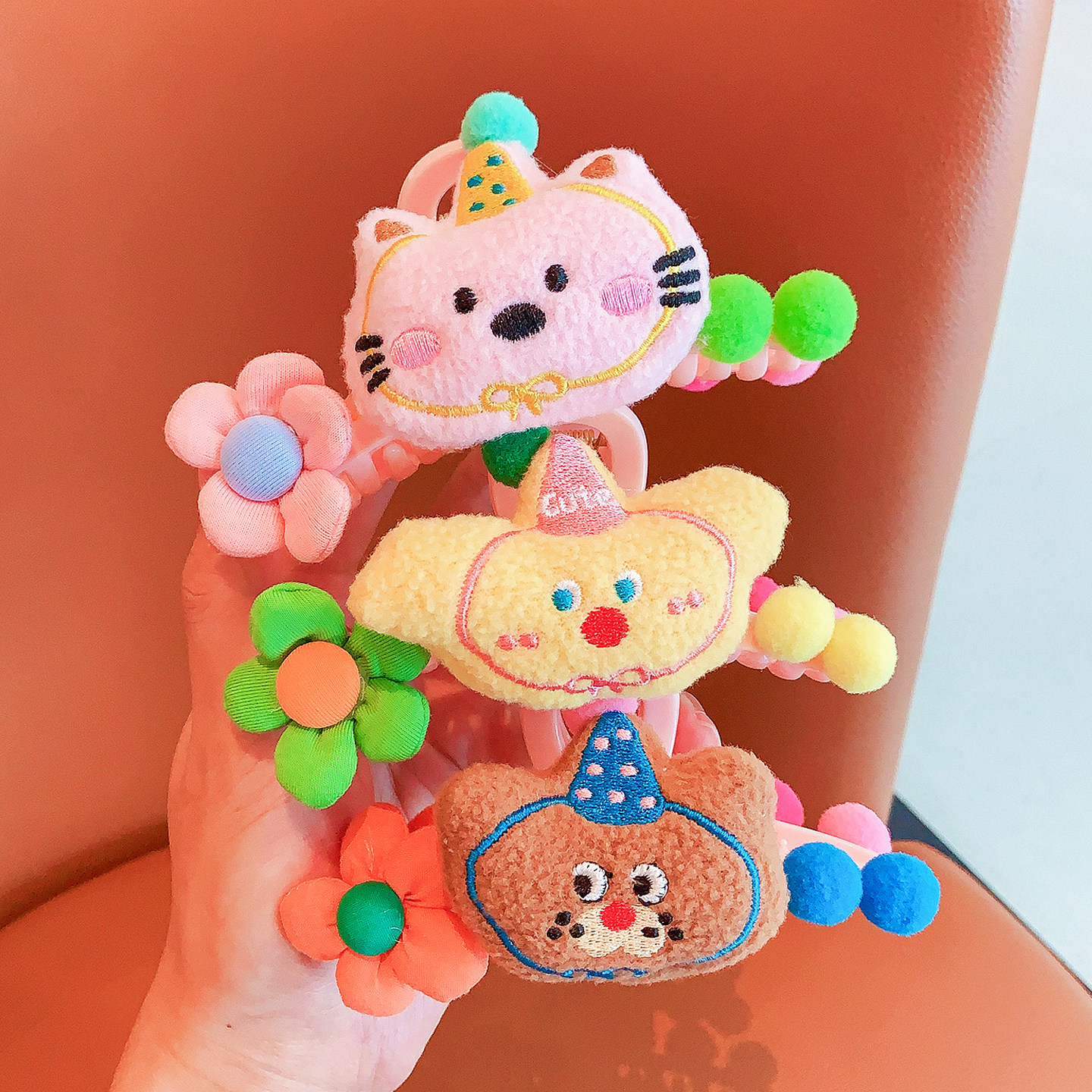 森米兔儿童发夹小女孩头饰抓夹