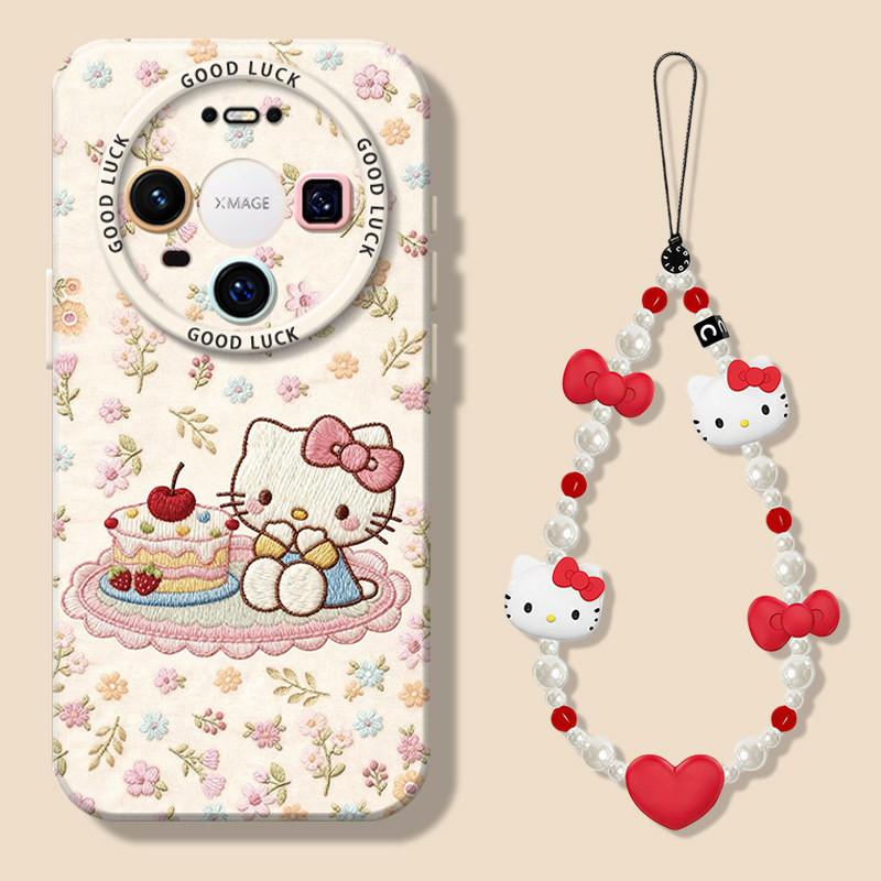 蛋糕小猫适用华为mate80promax女手机壳70硅胶60可爱50软壳40卡通30荣耀magic8手链7女款6外5新款带挂绳防摔+
