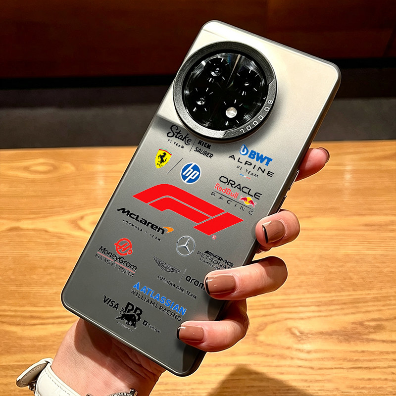f1赛车适用一加aceA6手机壳5pro车队1+至尊版3v车标2奔驰Turbo6新款15法拉利13周边12男生11磨砂动漫高级感外