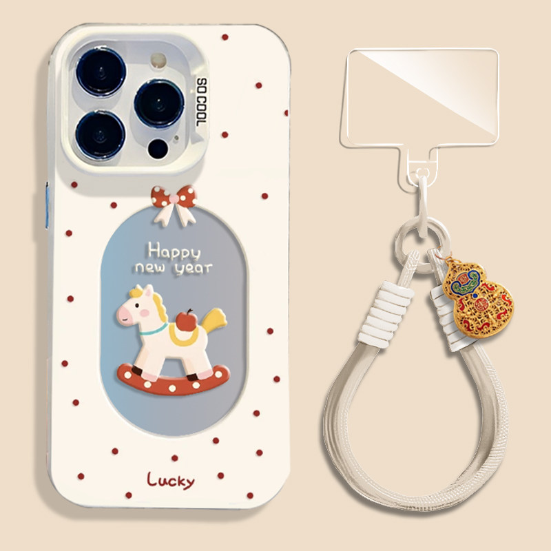 波点小马适用苹果17promax手机壳iPhone16马年15新款14绝美13mini新年12本命年11镂空x保护xr女xs外壳8防摔7,3C数码配件,手机保护套/壳,淘宝优惠券,粉丝福利购,淘宝优惠卷