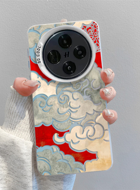 适用oppoFindX9新中式国风红霞金祥云手机壳FindX8pro新年X7过年6高级感5镭射4创意3保护S套OppO磨砂ULTRA十+