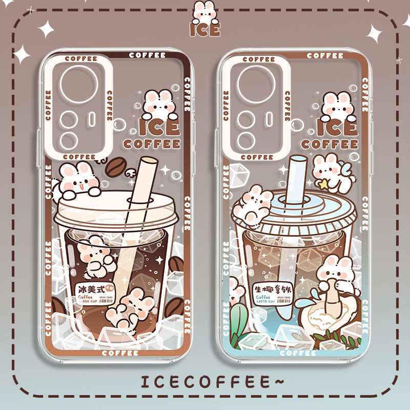 适用小米手机壳冰美式拿铁小兔子