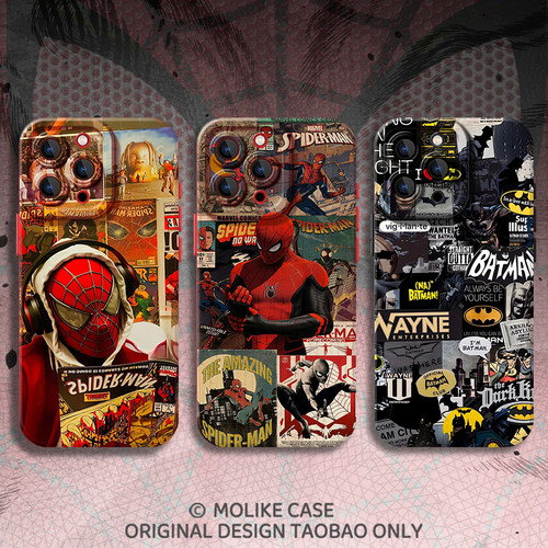 漫画蜘蛛蝙蝠侠适用iqoo15手机壳13荷兰弟z9turbo崭新之日12套11s一加ace6新款neo10pro/1+2/3v/9/8/7/5/vivo