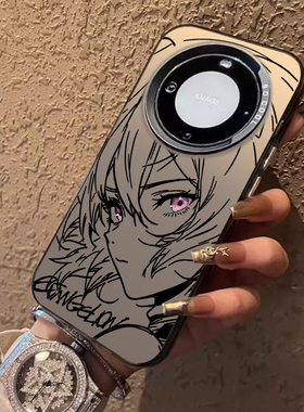 线稿EVA绫波丽适用vivox300pro手机壳vivox200mini明日香x100s镭射ultra动漫x90新款80男生70高级感60防摔套