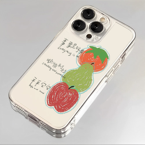 适用苹果17手机壳iPhone16promax柿子15新款13mini梨子12顺利14好运x创意xr正能量xs正念吸引力法则8透明7套