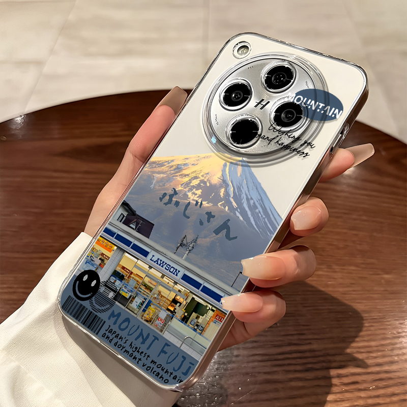 雪山适用oppofindx9手机壳findx8Ultra风景7pro新款6高级感5透明4/3小众OPPO镜头全包s十男女保护套硅胶个性+