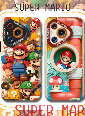 管道马里奥适用华为pura80手机壳mate70pro超级玛丽nova14新款13卡通12荣耀400男300/200/x60/50/magic7/6/5