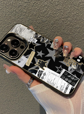 适用华为pura80手机壳mate70pro涂鸦nova14星星13黑猫12男女11小众10/9/8荣耀400/300/200/x60/50/magic7/6/5