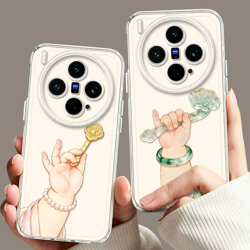 手握金如意适用oppofindx9手机壳findx8Ultra发财暴富7pro新款6中国风5好运4透明3新中式OPPO妈妈保护套s十+