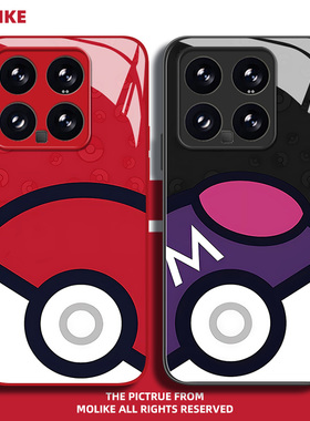 精灵球宝可梦适用小米17promax手机壳15ultra动漫14新款13红米k90神奇宝贝80玻璃70卡通60至尊版50/note12/11