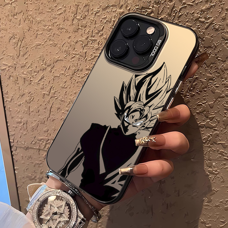 适用苹果17七龙珠孙悟空手机壳iPhone16promax镭射15动漫13mini日系12男14赛亚人x新款xr防摔xs保护套8/7外壳