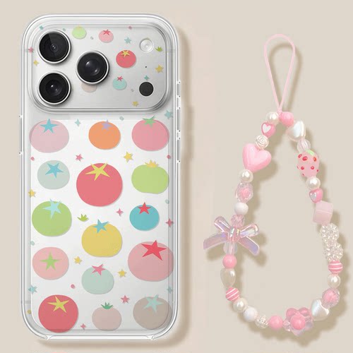 番茄适用苹果17手机壳iPhone16promax带挂绳15新款14透明13水果12可爱11硅胶x夏天xr外xs保护8套7男女mini