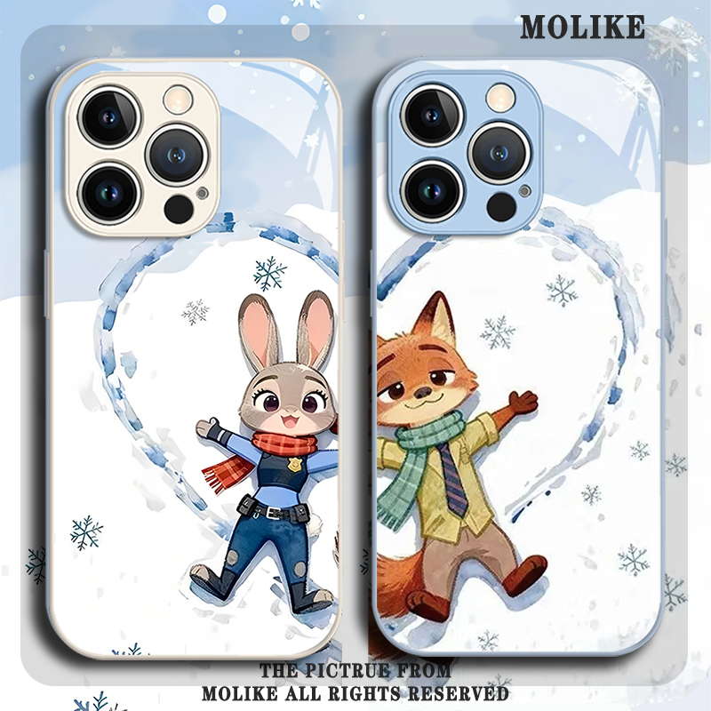 雪地尼克朱迪适用iqoo15手机壳13情侣z9turbo疯狂动物城12外11s一加ace5新款neo10pro套1+2/3v/9/8/7/6/vivo