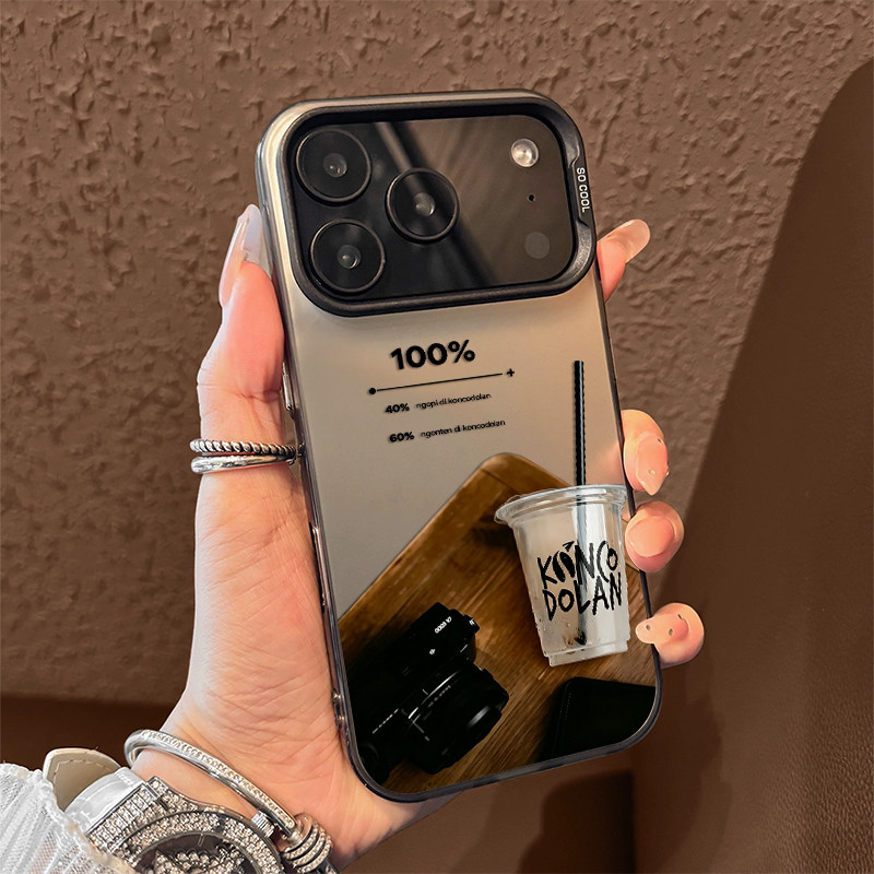 咖啡相机适用苹果18promax手机壳iPhone17创意16高级感15新款14个性13mini套12潮牌11小众x防摔xr磨砂xs软8/7