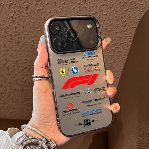 f1赛车适用苹果17promax手机壳iPhone16车队15新款14车标13mini奔驰12法拉利11周边x男生xr高级感xs个性8套7