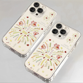 新年烟花小马适用苹果17promax手机壳iPhone16马年15新款 14本命年13mini透明12高级感11创意x卡通xr软xs套8