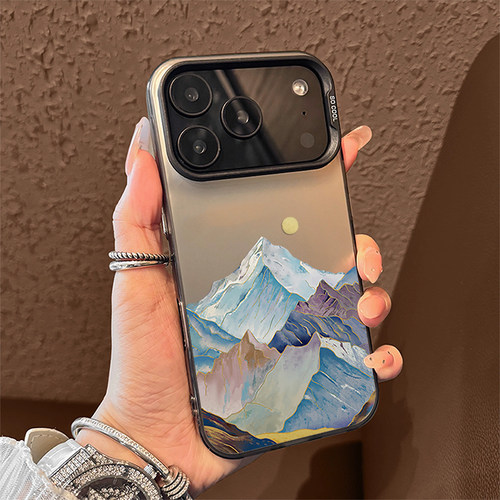 日落山峰适用苹果18promax手机壳iPhone17高级感16plus新款15创意14小众13个性12磨砂11防摔x超好看xr/xs/8/7