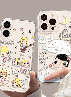 奈良美智适用iqoo15手机壳13涂鸦z9turbo艺术12创意11s一加ace6新款neo10pro透明1+2小众3v卡通9女8/7/5/vivo