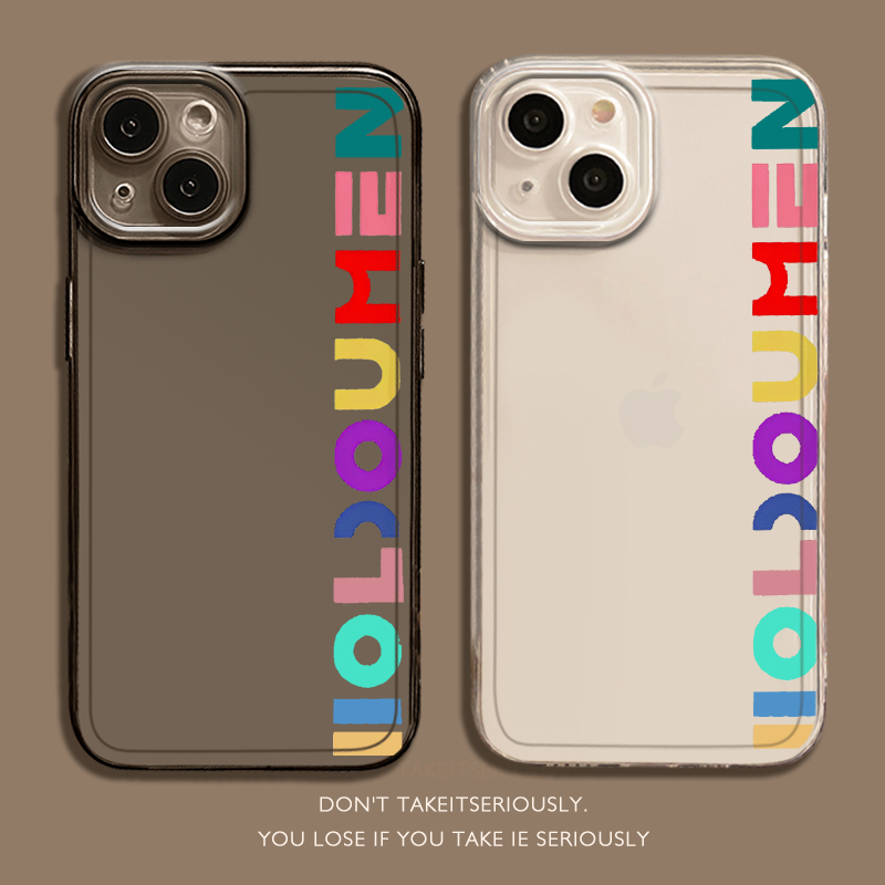适用苹果16手机壳iPhone15promax应援色后陡门14文字13mini十个勤天12英文11透明x种地xr/xs/8/7新款外保护套