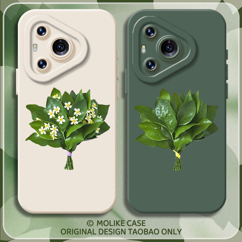 柚子叶适用华为pura80手机壳mate70pro去晦气专用nova14赵露思13硅胶12荣耀400女300套200/x60/50/magic7/6/5