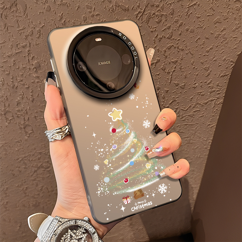 雪花圣诞树适用华为mate80pro手机壳mate70圣诞节60小众50秋冬40镭射30荣耀magic8高级7/6/5新款X70/60/50+/7
