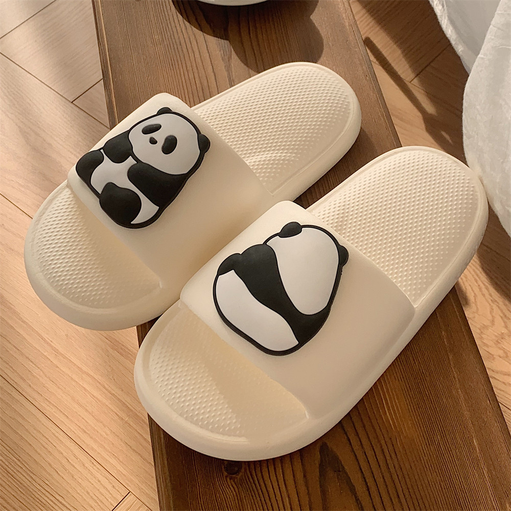 踩屎感拖鞋男女室内家居夏季外穿新款卡通熊猫浴室防滑防臭凉拖鞋